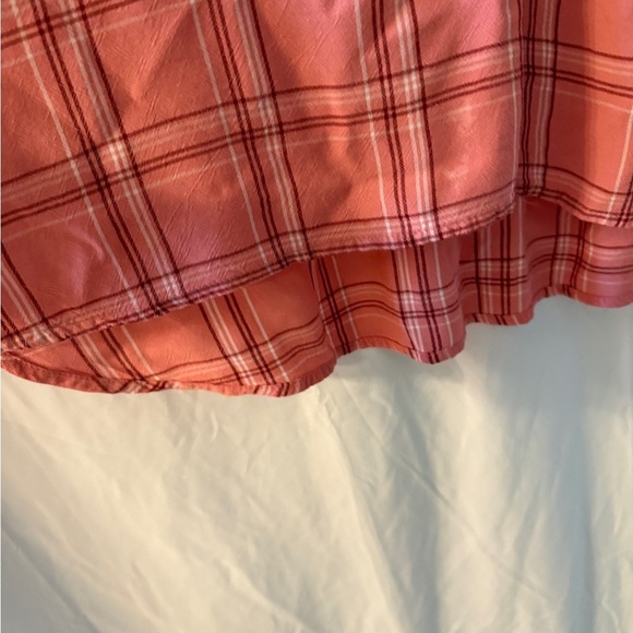 LOFT Pink Plaid Button Down Shirt - Picture 5 of 7